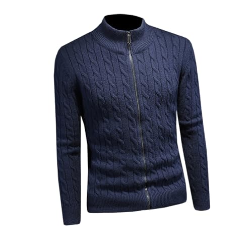 Men's Slim Fit Cardigan Sweater Long Sleeve Casual Knitted Soft Warm Thick Solid Sweaters2