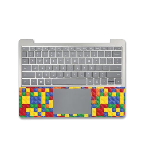 Image of MightySkins Carbon Fiber Skin Compatible with Microsoft Surface Laptop Go 3 (2023) Full Wrap Kit - Brick by Brick | Protective Durable Textured Carbon Fiber Finish | Made in The USA