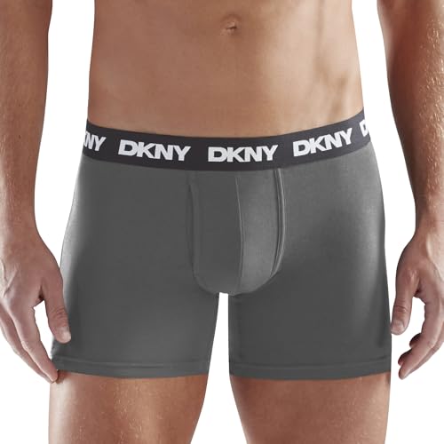 DKNY Mens Cooling Boxer Briefs - Cotton Moisture Wicking and Cooling Underwear 3-Pack3