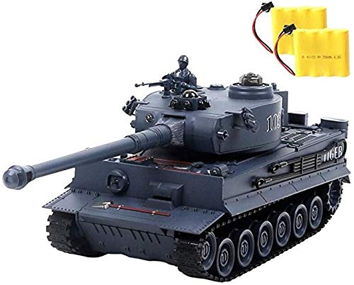 HSB Charging Remote Control Tank WWII German Tiger Tank LED Light Sound Chariot