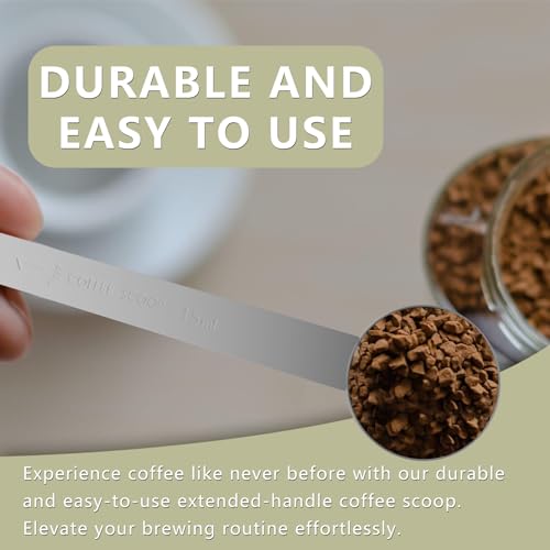 Cucharas de café de 2 cucharadas de mango largo aptas para lavavajillas LEIFENY 5