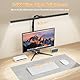 EUARY 1300LM Doppelkopf Schreibtischlampe LED Dimmbar Fernbedienung, 24W 80CM Klemmbare Monitor Lampe Tischlampe Tageslichtlampe