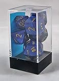 Chessex Polyhedral 7-Die Scarab Dice Set - Royal Blue with Gold CHX 27427