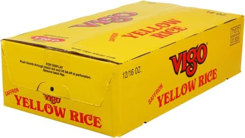 Vigo Authentic Saffron Yellow Rice, Low Fat, 16oz (Yellow Rice, 16 Ounce (Pack of 12))