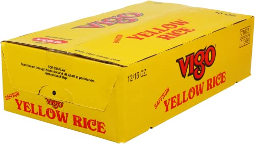 Vigo Authentic Saffron Yellow Rice, Low Fat, 16oz (Yellow Rice, 16 Ounce (Pack of 12))