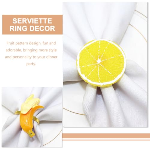 Servilletero de frutas VILLCASE pack de 6 anillos para mesa 4