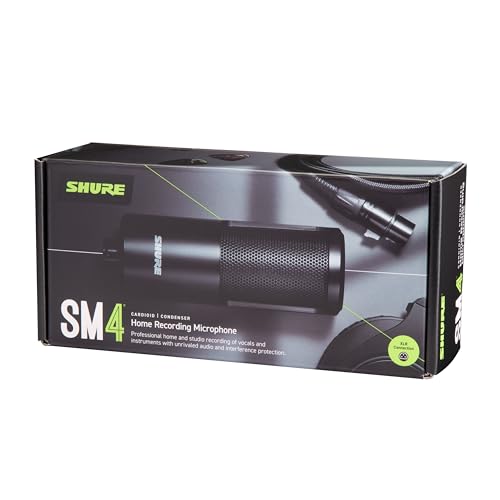 Shure SM4-K Studio Condenser Microphone – XLR Mic for Home Studio Recording, Vocals & Instruments with Mix-Ready Sound & All-Metal Construction, Black - image 7