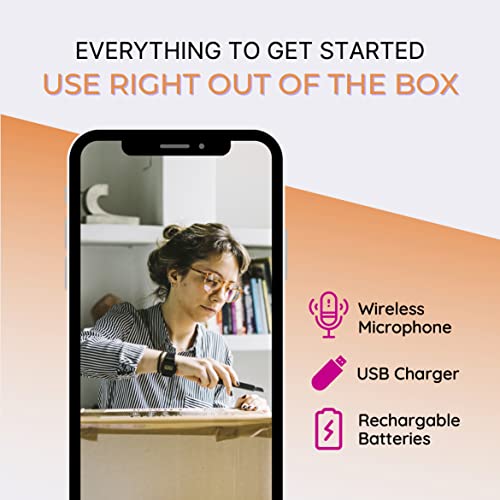 LEMinnovations Wireless Lavalier Professional Mini Microphone Set iPhone iPad Compatible - 2 Wireless Podcast Microphones - Quick Charging – Clip On Voice Recording Microphone - Hands-Free Mic - Thumbnail 6