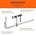 Jorgensen Bar Clamps, 12-Inch Light-duty Drop Forged Steel Bar Clamps for Woodworking and Welding, 2 Pack