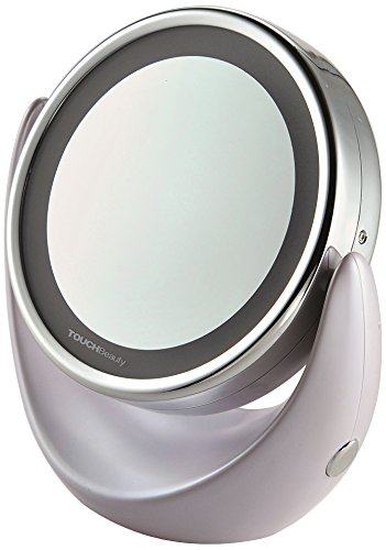 Outlook Design Lighting Mirror Espejo Magnificador 5X Luz Led, Color Plateado