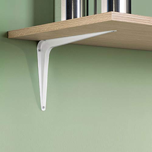 Zoenhou 24 Pack 6 X 8 Inch White Shelf Brackets, Heavy Duty L Bracket Support With 144 Screws And 72 Expansion Tubes, Metal Wall Corner Angle Shelving Shelf Bracket For Wall Hanging Shelves #TOP5