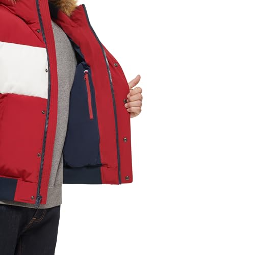Image of Tommy Hilfiger Men's Arctic Cloth Quilted Snorkel Bomber Jacket (Standard and Big & Tall)