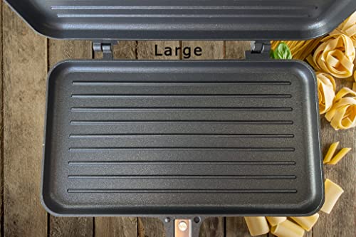 Grilled Sandwich Maker Panini Maker Volkninker Nonstick Aluminum Flip Pan Stovetop Toasted Sandwich Maker #TOP2