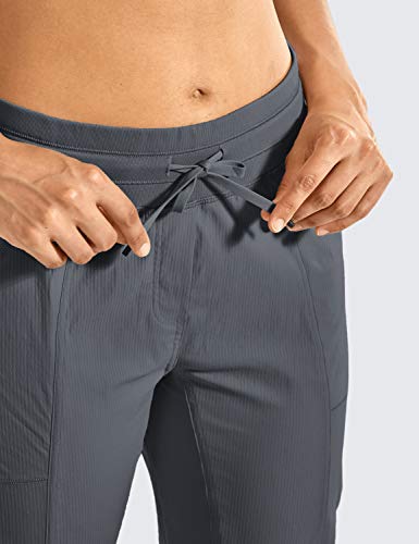 Crz Yoga Womens Casual 7/8 Pants 25" - Lightweight Workout Outdoor Athletic Track Travel Lounge Joggers Pockets Ink Gray X-Small #TOP3