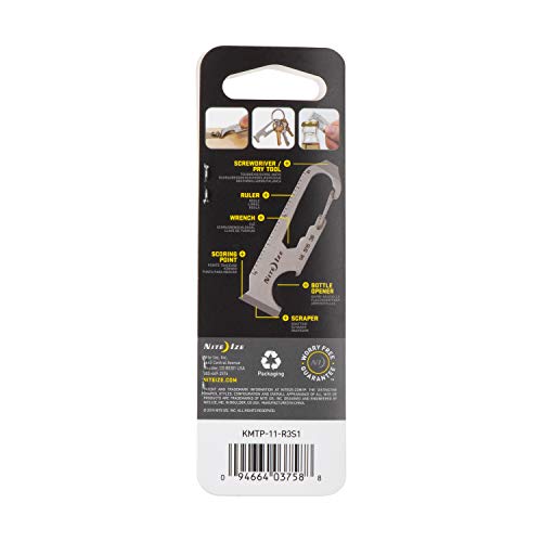 Nite Ize Chaveiro Multiferramenta Doohickey 6X Aço Inoxidável 6 Em 1 Aço Inoxidável