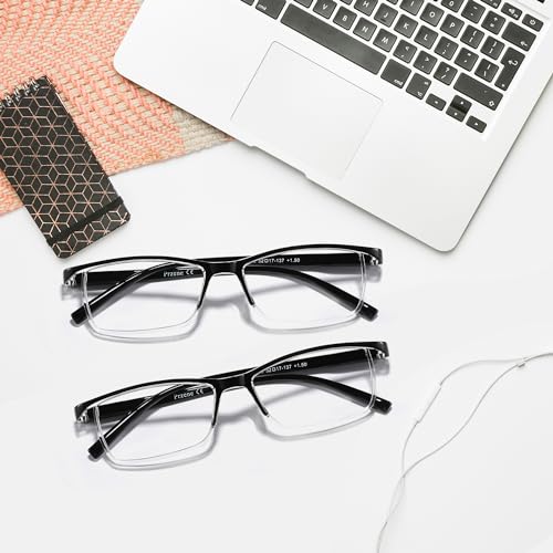 Image of Przene Reading Glasses for Men Women Blue Light Blocking Readers Spring Hinges Lightweight Style Pack