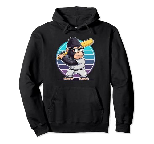 Mono Jugar Banana Baseball Fruit Lover Jugador de béisbol Sudadera con Capucha