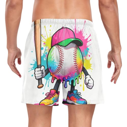 Bañador de hombre blanco estilo béisbol para playa y piscina 2