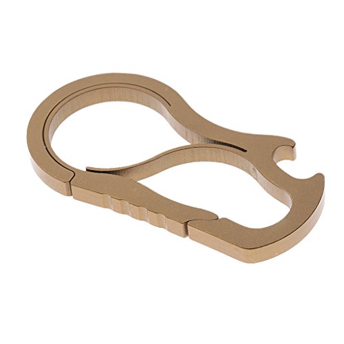 gazechimp Mosquetão De Aço Inoxidável Chaveiro Garrafa De água Fivela Gancho 25KG Backpacking - Bras