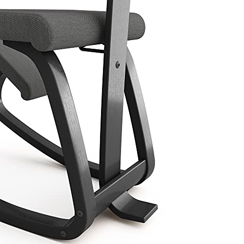 Varier Variable Plus Balans The Original Ergonomic Kneeling Chair With A Backrest For Home Office (Black Revive Fabric With Black Ash Base) #TOP3