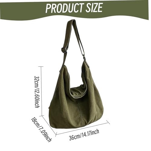 Canvas Messenger Bag Large Capacity Crossbody Bag Zipper Handbags with Adjustable Shoulder Strap Canvas Shoulder Casual Tote for Women and Men, Messenger, Christmas Decor4