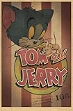 Trends International Tom and Jerry - Stripes Wall Poster, 34L x 22.4W, Premium Unframed Version