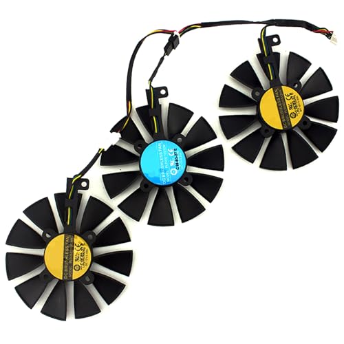 Graphics Card Cooling Fan Replacement for Asus ROG Strix GTX 1060 1070 1070Ti 1080 1080Ti RX 570 580 480 Dragon GTX1070 Gaming Series PLD09210S12HH 85mm 12V 0.4A 6Pin Video Card Cooler Fans (3PCS)
