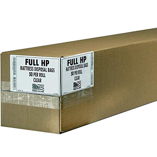 Image of Aluf Plastics High Performance 2.5 Mil (eq) Clear Mattress Full Bag - 66 inch x 90 inch (Pack of 30)