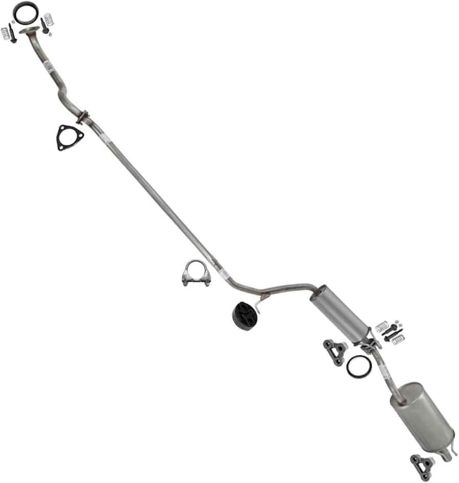 Exhaust Front Pipe Resonator Muffler System Kit Compatible for 2006-2011 Honda Civic 1.8L | Stainless Steel | Northeastern Exhaust | Includes Clamp, Gaskets, Hangers, and Bolt Kit | Direct Fit