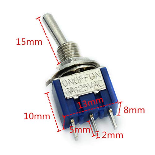 REES52 Toggle Switch SPDT Latching 125V 220V Train Car Boat Dashboard On On DIY PACK OF 3PCS 1