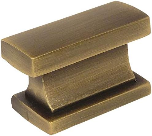 Cosmas 25 Pack 701BAB Brushed Antique Brass Contemporary Cabinet Hardware Knob - 1-7/16" Length