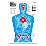 Thompson Target B27-IMZ Half-Size Silhouette with Human Anatomy Immobilize Zones Ultra Bright Self-Defense Range Training 12.5