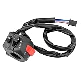 Material: Dieser Lenkersteuerschalter besteht aus Kunststoff und Metall, zuverlässige Leistung und lange Lebensdauer.