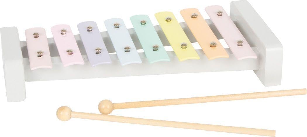 small foot Zestaw muzyczny pastelowy, trzyczęściowy zestaw instrumentów muzycznych w pastelowych kolorach, z nutami, od 3 lat, 11685