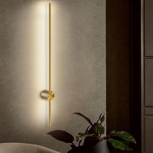 Aplique de pared LED moderno de tubo lineal ultrafino con tiras de cobre y 3 colores 4