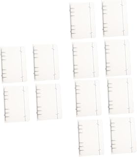 TEHAUX 12Pçs Capa Protetora De Diários De Couro Pasta De Fichário De Couro Bloco De Notas Recarregável Fichário De Argolas Capa Transparente Para Caderno De Folhas Soltas Fichário