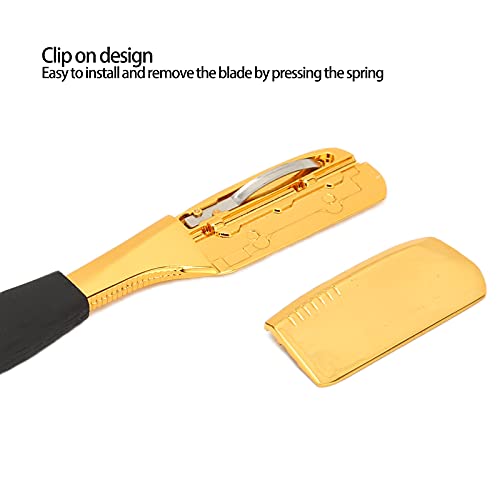 Suporte de lâmina de borda reta, suporte de lâmina de barbear manual de aderência confortável para f