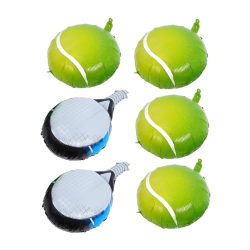 iplusmile 4 piezas Globos de Tenis Inflables Colgantes con Globos de Balón y Raquetas para Decoración Deportiva de Cumpleaños y Fiestas Temáticas