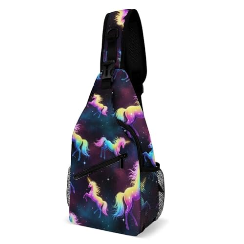 Sac bandoulière licorne dab pour le camping et les sorties quotidiennes des ados