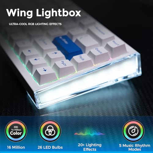Image of DAREU COOL68 65% Hall Effect Magnetic Switch Gaming Keyboard with 8000Hz Polling Rate,Rapid Trigger,Adjustable Actuation,0.1ms Latency,SOCD,Gasket Mount,PBT keaycaps,Hot swappable,RGB Light