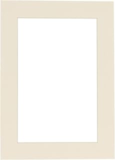 CountryArtHouse Textured Cream Acid Free 11x14 Picture Frame Mats with White Core Bevel Cut for 8x10 Pictures - Fits 11x14 Frame - One Mat