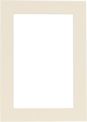 CountryArtHouse Textured Cream Acid Free 16x20 Picture Frame Mats with White Core Bevel Cut for 12x18 Pictures - Fits 16x20 Frame - One Mat