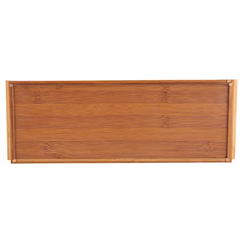 Natural Bamboo Tea Tray Drainage Type Cup Plate Traditional Chinese Style Serving Tray Kung Fu Tea Accessory 14.96 X 5.28 X 1.49Inch #TOP7