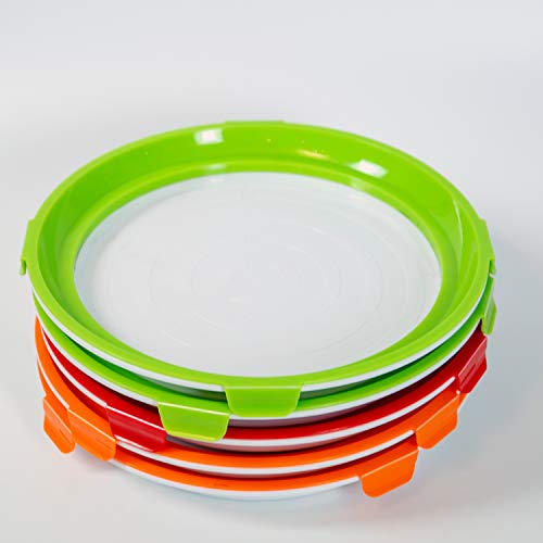 Cucudy Bandeja de Preservação de Alimentos Bandeja de Preservação de Vácuo Empilhável com Tampa Elás