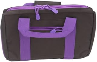 Nc Star Discreet Pistol Case, Black with Purple Trim, Small