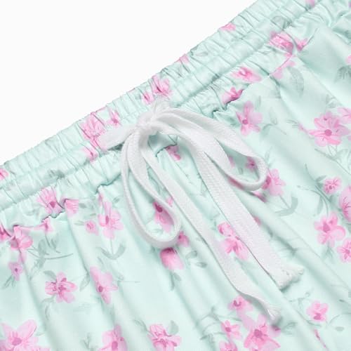 Image of 2 Pack Pajama Shorts for Women Cotton Sleep Shorts Casual Lounge Pants Drawstring Pj Bottoms