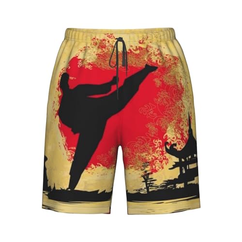 Men's Swim Trunks Quick Dry Board Shorts Karate Power Kata Kimono Beach Shorts Casual Sports Running Shorts3