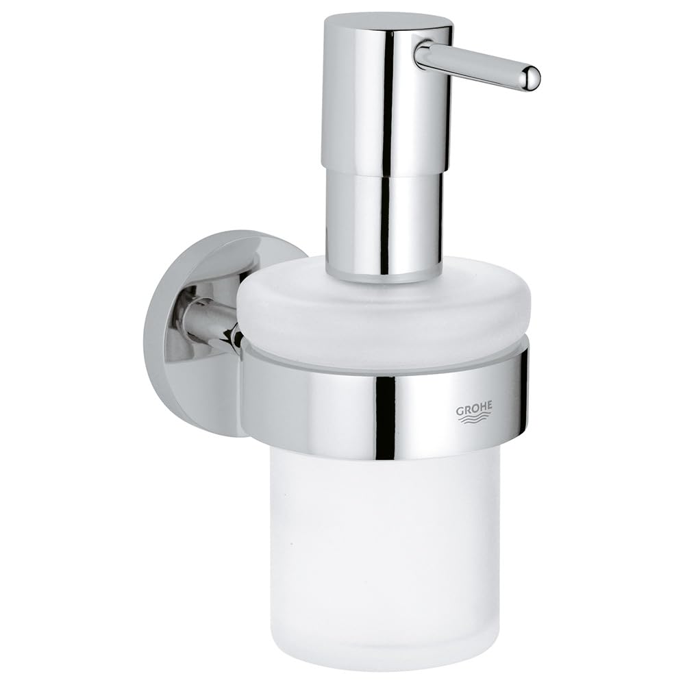 Grohe 40448001 Essentials Soap Dispenser With Holder, StarLight Chrome