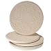CoasterStone EC400 Absorbent Stone Coasters, “Victorian Lace Set of 4, White