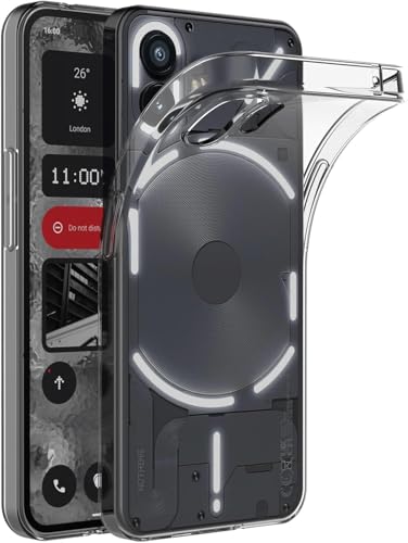 Image of NISHTECH for Nothing Phone 2 5G Premium Transparent Hybrid Soft Slim Dust Proof Back Case Cover Silicone with Camera Protection